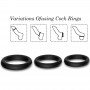 ARMONY TRIPLE ANILLO SILICONA NEGRO