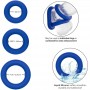 CALEXOTICS ADMIRAL SET 3 ANILLOS PARA PENE AZUL