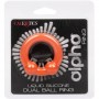 CALEXOTICS ALPHA ANILLO DOBLE BOLA NARANJA