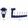 PRETTY LOVE AJMAL ANILLO VIBRADOR CON PLUG AZUL