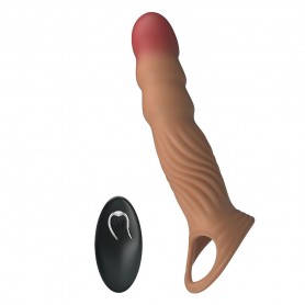 PRETTY LOVE FUNDA PARA PENE TEXTURIZADA CON VIBRACIoN Y CONTROL REMOTO