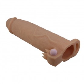 PRETTY LOVE XERXES FUNDA PARA PENE CON ESTIMULADOR DE CLiTORIS Y VIBRACIoN