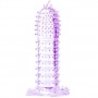 BAILE FUNDA PARA PENE CON PUNTOS ESTIMULANTES MORADO 14 CM