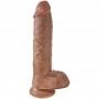 KING COCK PENE REALiSTICO CON TESTiCULOS 198 CM CARAMELO