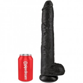 KING COCK PENE REALiSTICO CON TESTiCULOS 305 CM NEGRO