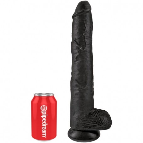 KING COCK PENE REALiSTICO CON TESTiCULOS 305 CM NEGRO