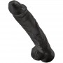 KING COCK PENE REALiSTICO CON TESTiCULOS 305 CM NEGRO