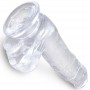 KING COCK CLEAR PENE REALiSTICO CON TESTiCULOS 135 CM TRANSPARENTE
