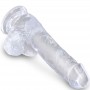 KING COCK CLEAR PENE REALiSTICO CON TESTiCULOS 135 CM TRANSPARENTE