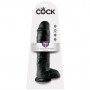 KING COCK PENE REALISTICO NEGRO 28 CM