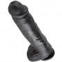KING COCK PENE REALISTICO NEGRO 28 CM