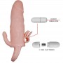 BAILE BRAVE MAN FUNDA PENE ANAL Y CLiTORIS VIBRADOR 165 CM NATURAL