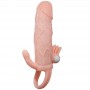 BAILE BRAVE MAN FUNDA PENE ANAL Y CLiTORIS VIBRADOR 165 CM NATURAL