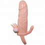 BAILE BRAVE MAN FUNDA PENE ANAL Y CLiTORIS VIBRADOR 165 CM NATURAL