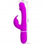 PRETTY LOVE KAMPAS VIBRADOR RABBIT 3 EN 1 MULTIFUNCIoN CON LENGUA FUCSIA
