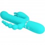 PRETTY LOVE CAMMY TRIPLE VIBRADOR RABBIT MULTIFUNCIoN 4 EN 1 AZUL