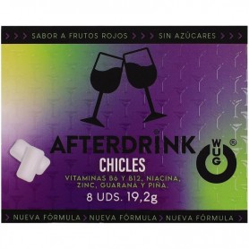 WUG After Drink El chicle funcional que te ayuda a recuperar energia tras la noche BLISTER 8 UDS