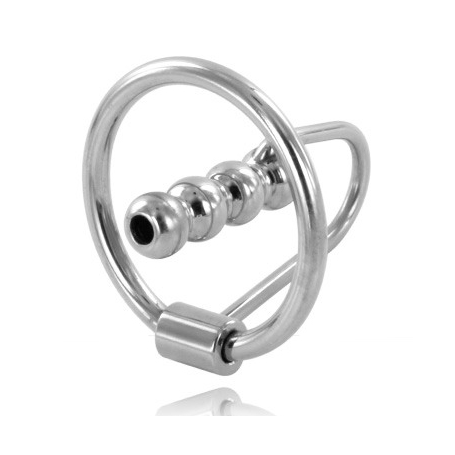 METAL HARD ANILLO GLANDE CON PLUG URETRAL 30MM
