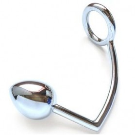 METAL HARD ANILLO CON GANCHO ANAL 50MM