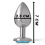 INTENSE PLUG ANAL METAL ALUMINIO CORAZoN AZUL TALLA S