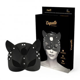 COQUETTE CHIC DESIRE MaSCARA CUERO VEGANO CON OREJAS DE GATO
