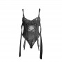 SUBBLIME 955496 BODY DE ENCAJE CON LAZOS Y LIGAS NEGRO S M