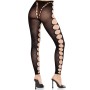 LEG AVENUE MEDIAS OPACAS SIN COSTURAS CON CORTE EN LOS PIES NEGRO