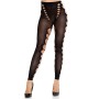 LEG AVENUE MEDIAS OPACAS SIN COSTURAS CON CORTE EN LOS PIES NEGRO