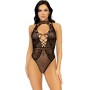 LEG AVENUE BODY CON ESCOTE HALTER Y ABERTURA ESPALDA DE ENCAJE TALLA uNICA