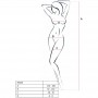 PASSION WOMAN BS020 BODYSTOCKING BLANCO TALLA uNICA