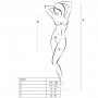 PASSION WOMAN BS025 BODYSTOCKING ESTILO VESTIDO NEGRO TALLA uNICA