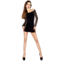 PASSION WOMAN BS025 BODYSTOCKING ESTILO VESTIDO NEGRO TALLA uNICA
