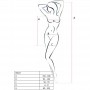 PASSION WOMAN BS027 BODYSTOCKING ESTILO VESTIDO NEGRO TALLA uNICA