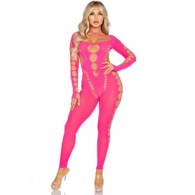 LEG AVENUE BODYSTOCKING ROSA CON ESPALDA ABIERTA TALLA uNICA