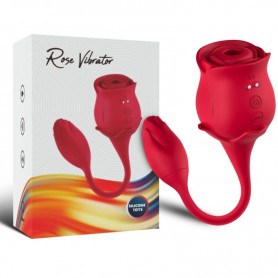 ARMONY ROSA SUCCIONADOR DE CLiTORIS VIBRADOR 10 MODOS ROJO