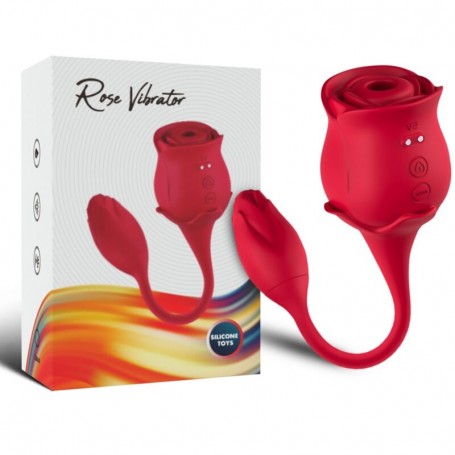 ARMONY ROSA SUCCIONADOR DE CLiTORIS VIBRADOR 10 MODOS ROJO