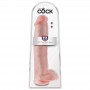 KING COCK DILDO REALISTA CON TESTiCULOS Y VENTOSA 38 CM COLOR NATURAL