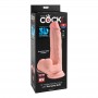 KING COCK PLUS DILDO REALISTA TRIPLE DENSIDAD CON TESTiCULOS OSCILANTES 23 CM COLOR NATURAL