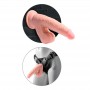 KING COCK PLUS DILDO REALISTA TRIPLE DENSIDAD CON TESTiCULOS OSCILANTES 23 CM COLOR NATURAL