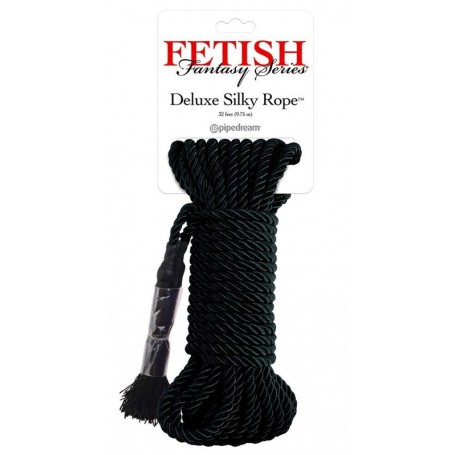 FETISH FANTASY SERIES CUERDA DE SEDA DELUXE NEGRA 975 M