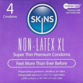 SKINS PRESERVATIVOS SIN LATEX XL PACK 4
