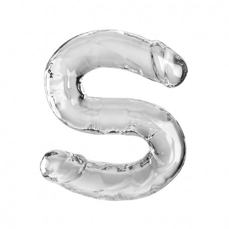 KING COCK DOUBLE TROUBLE DILDO DOBLE 46 CM TRANSPARENTE