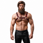 FETISH SUBMISSIVE ATTITUDE ARNeS ECOPIEL PECHO HOMBRE NEGRO ROJO