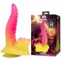 POWER MONSTERS RIPPLIED MONSTER DILDO FANTASiA CON VENTOSA 225 CM Ø 55 CM ROSA Y AMARILLO