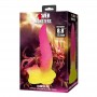 POWER MONSTERS RIPPLIED MONSTER DILDO FANTASiA CON VENTOSA 225 CM Ø 55 CM ROSA Y AMARILLO