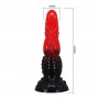 POWER MONSTERS FIRE DRAGON DILDO FANTASiA CON VENTOSA 245 CM Ø 58 CM ROJO Y NEGRO