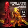 POWER MONSTERS MINOTAUR DILDO FANTASiA CON VENTOSA 21 CM Ø 5 CM ROJO Y NEGRO