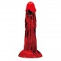 POWER MONSTERS MINOTAUR DILDO FANTASiA CON VENTOSA 21 CM Ø 5 CM ROJO Y NEGRO