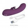 PRETTY LOVE LANDYN VIBRADOR RABBIT RECARGABLE 10 FUNCIONES MORADO