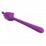 PRETTY LOVE VIBRADOR FLEXIBLE CUTE BUNNY FLIRTING STICK RECARGABLE USB MORADO
